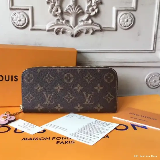 Aaa replica ru Louis wallet Vuitton CLEMENCE 0627